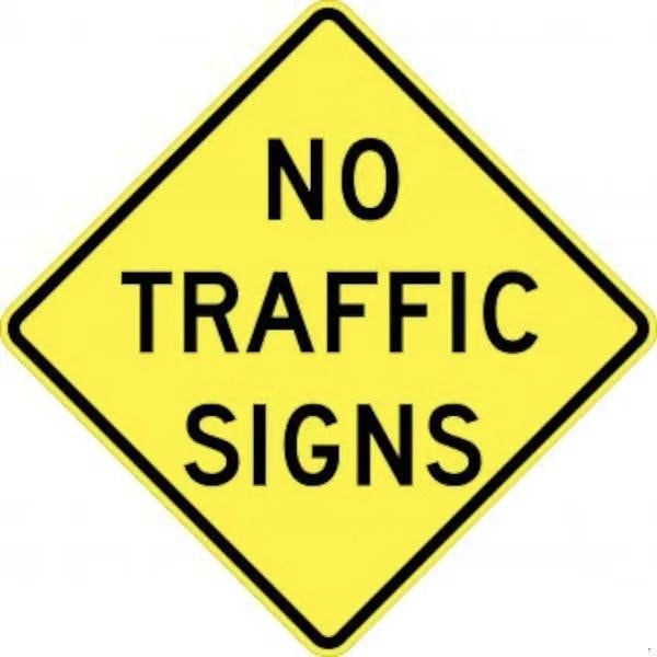 Accuform INTERSECTION WARNING SIGN NO TRAFFIC FRW768RA - main